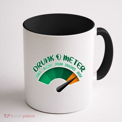 Drunk O Meter Sober Buzzed Smashed Irish Coffee Mug back