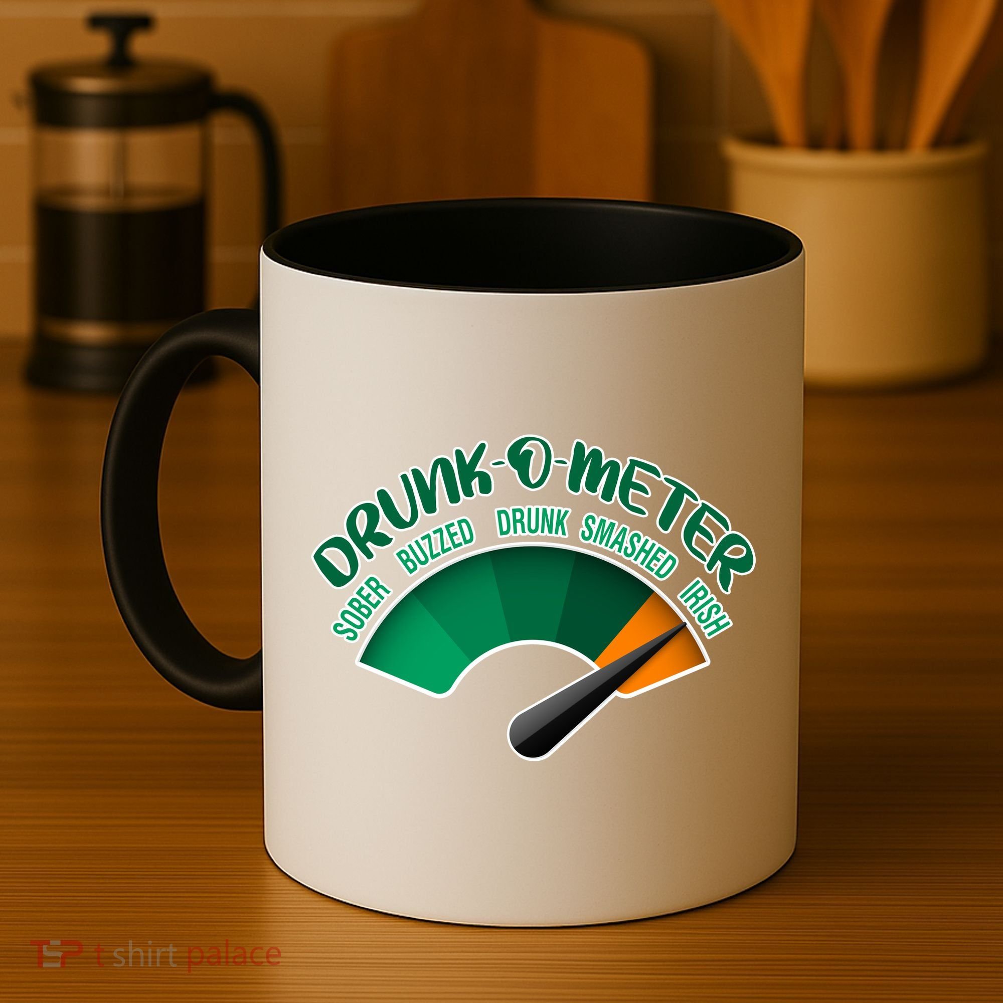 Drunk O Meter Sober Buzzed Smashed Irish Coffee Mug