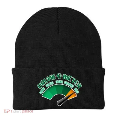 Drunk O Meter Sober Buzzed Smashed Irish Beanie