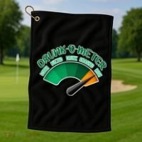 Drunk O Meter Sober Buzzed Smashed Irish Golf Towel thumb 1