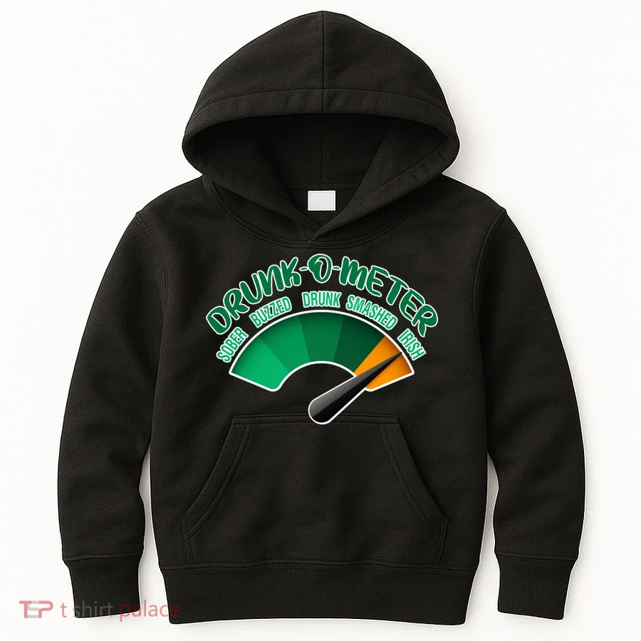 Drunk O Meter Sober Buzzed Smashed Irish Kids Hoodie