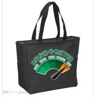 Drunk O Meter Sober Buzzed Smashed Irish Tote Bag thumb 2