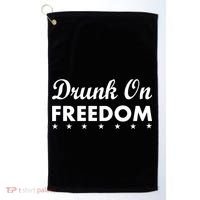 Drunk On Freedom Golf Towel thumb 0