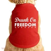 Drunk On Freedom Doggie Tank thumb 0