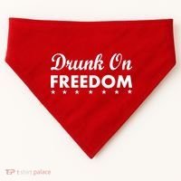 Drunk On Freedom USA-Made Doggie Bandana thumb 0