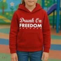 Drunk On Freedom Kids Hoodie thumb 3