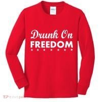 Drunk On Freedom Kids Long Sleeve Shirt thumb 0