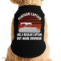 Drunk Pontoon Captain Funny Doggie Tank thumb 0