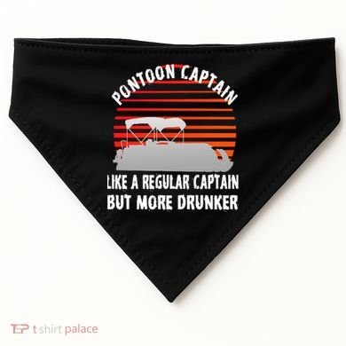 Drunk Pontoon Captain Funny USA-Made Doggie Bandana