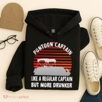 Drunk Pontoon Captain Funny Hoodie thumb 4