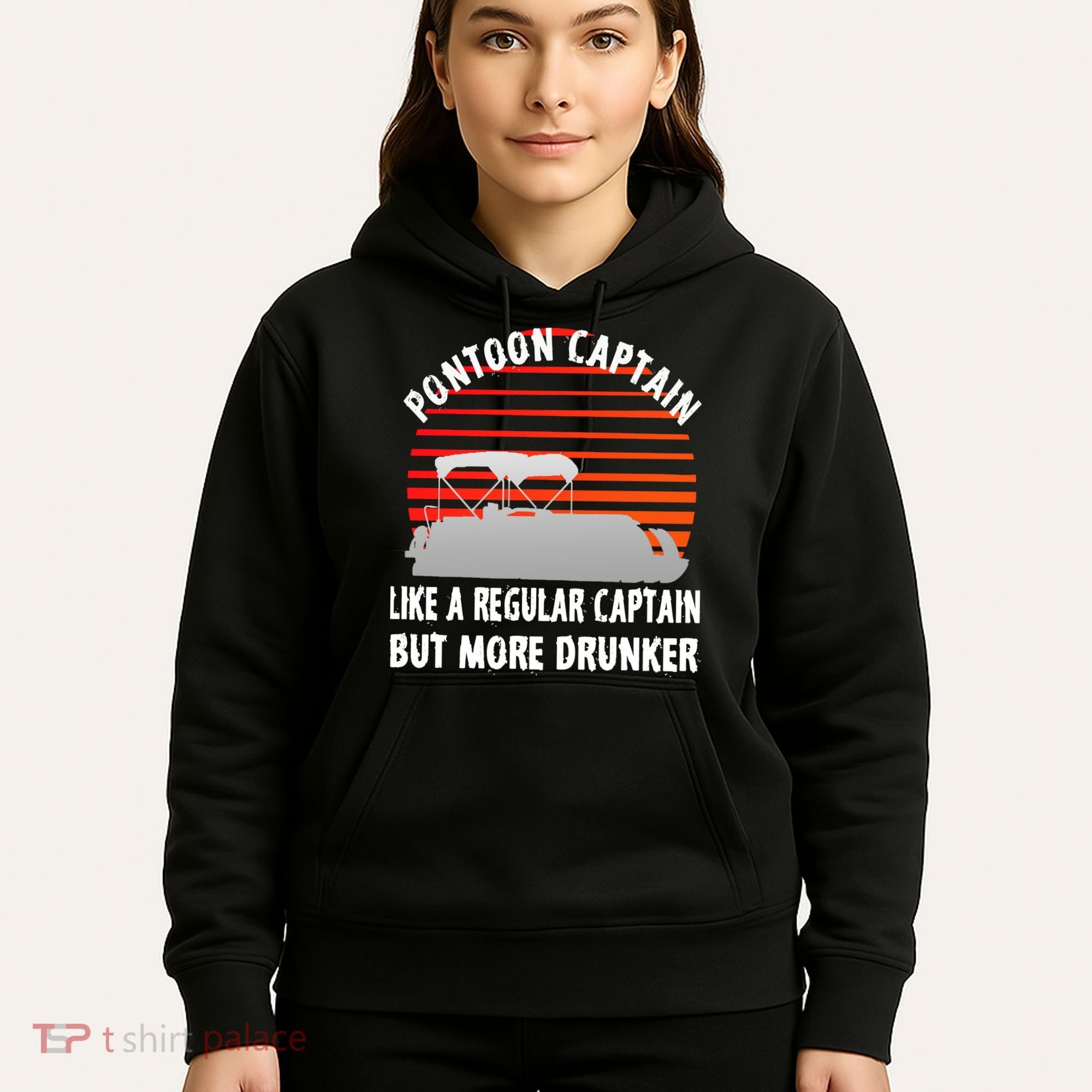 Drunk Pontoon Captain Funny Hoodie