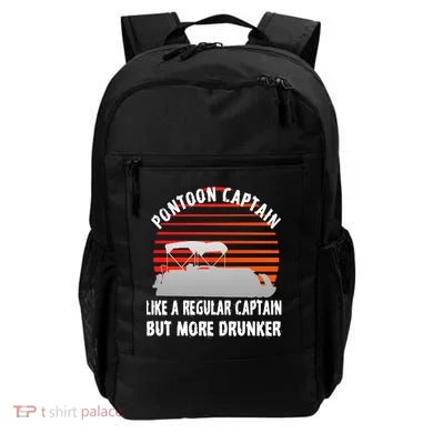 Drunk Pontoon Captain Funny Backpack