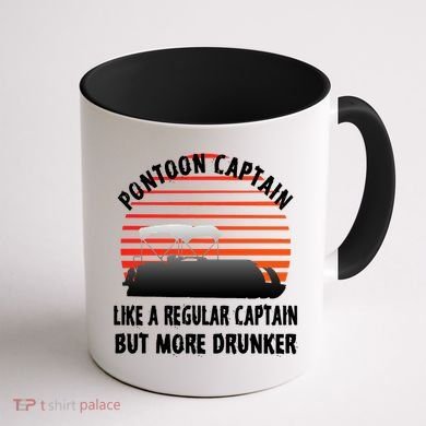 Drunk Pontoon Captain Funny Coffee Mug back