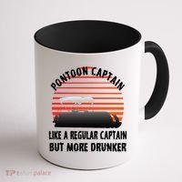 Drunk Pontoon Captain Funny Coffee Mug thumb 1
