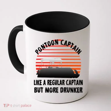 Drunk Pontoon Captain Funny Coffee Mug