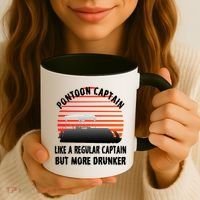 Drunk Pontoon Captain Funny Coffee Mug thumb 3