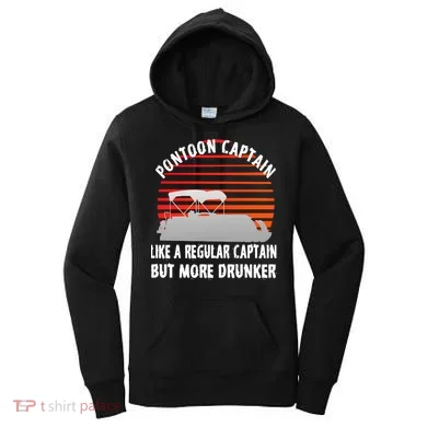 Drunk Pontoon Captain Funny Women's Hoodie