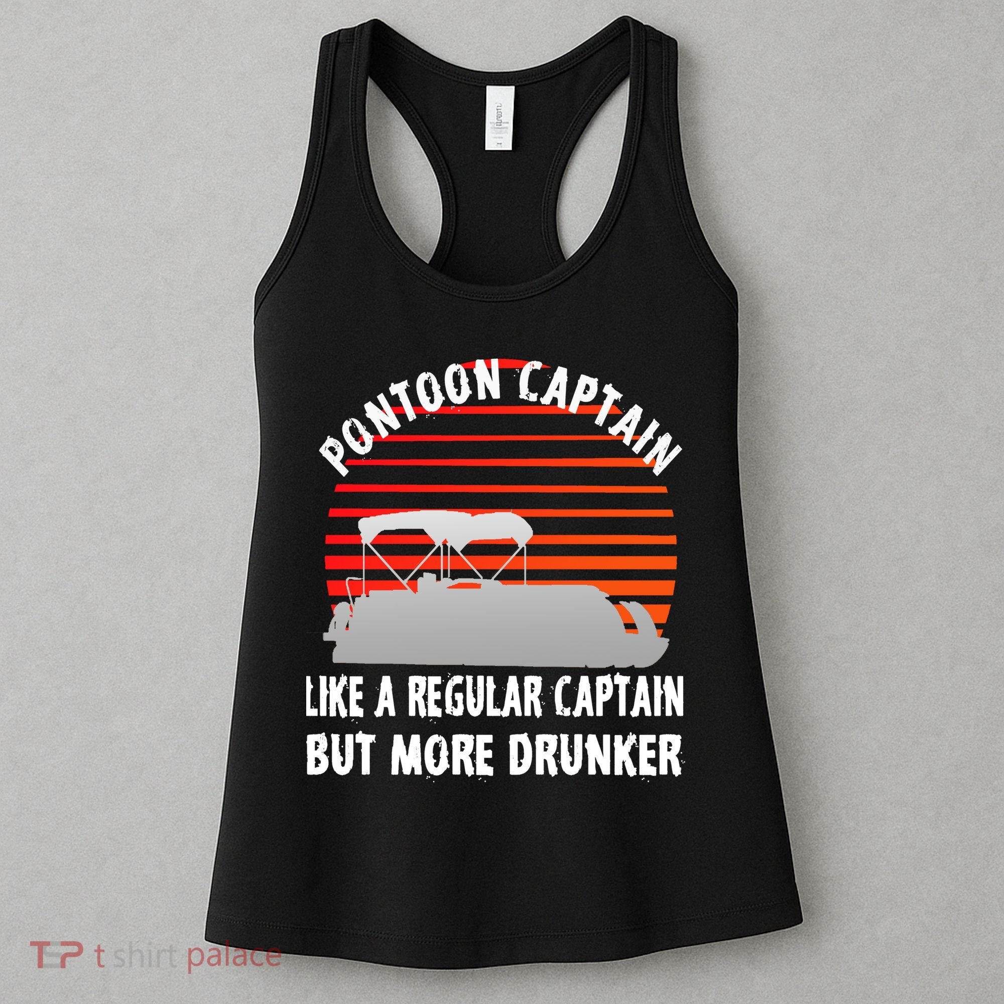 Drunk Pontoon Captain Funny Women's Tank Top
