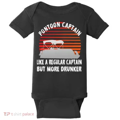 Drunk Pontoon Captain Funny Baby Bodysuit