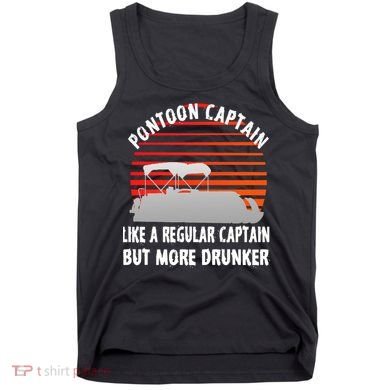 Drunk Pontoon Captain Funny Tank Top