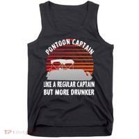 Drunk Pontoon Captain Funny Tank Top thumb 0