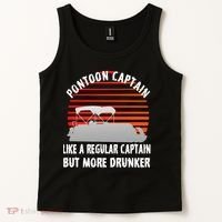 Drunk Pontoon Captain Funny Tank Top thumb 2
