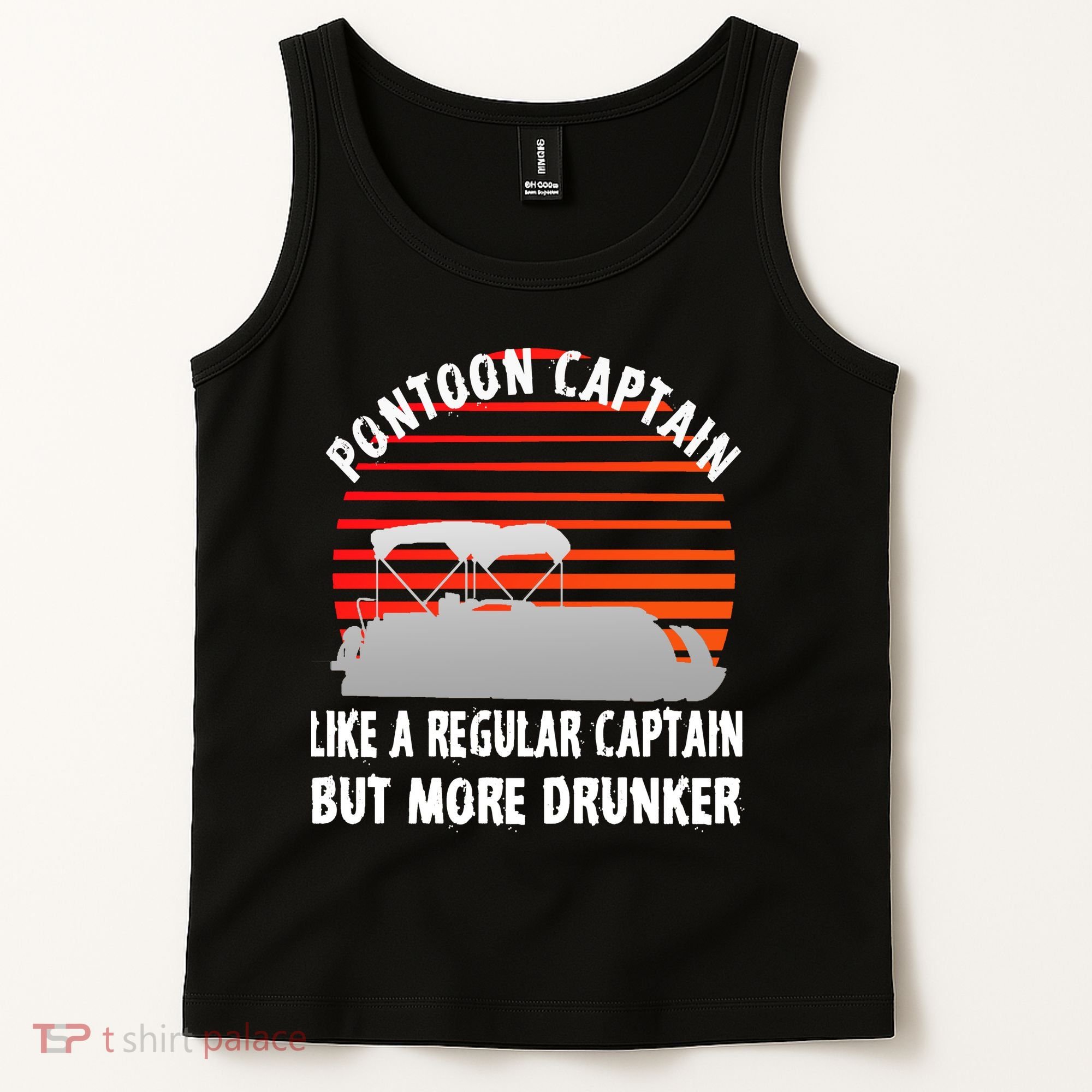 Drunk Pontoon Captain Funny Tank Top
