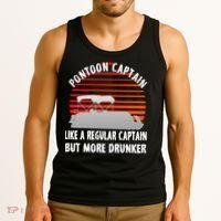 Drunk Pontoon Captain Funny Tank Top thumb 3