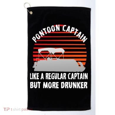 Drunk Pontoon Captain Funny Golf Towel