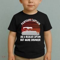 Drunk Pontoon Captain Funny Toddler T-Shirt thumb 2