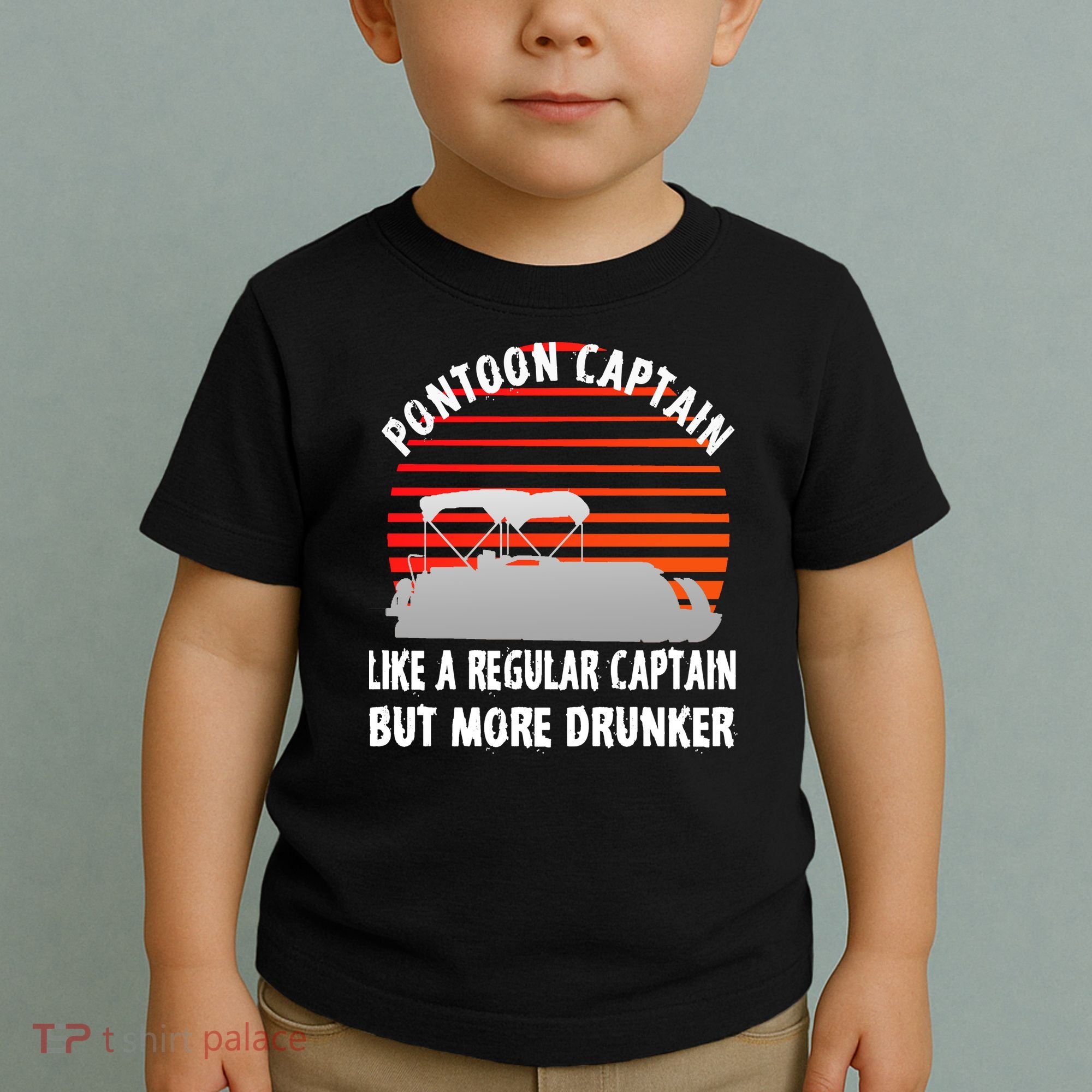 Drunk Pontoon Captain Funny Toddler T-Shirt