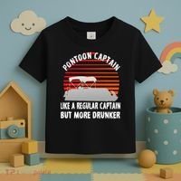 Drunk Pontoon Captain Funny Toddler T-Shirt thumb 3