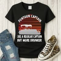 Drunk Pontoon Captain Funny Women's T-Shirt thumb 3
