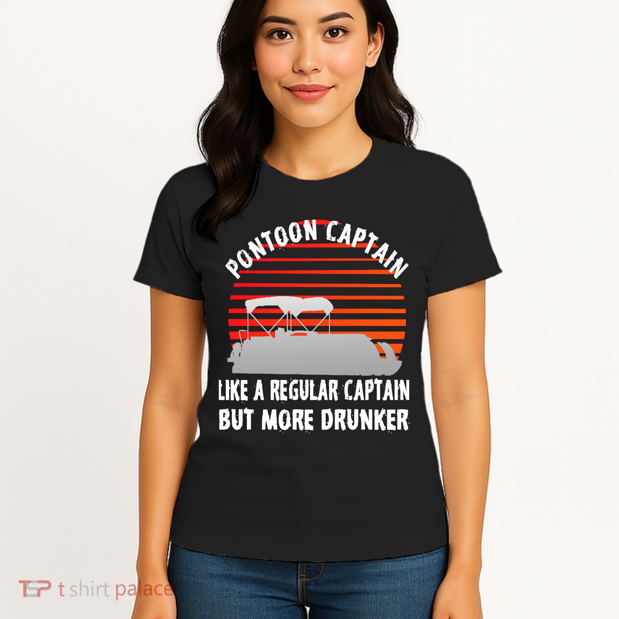 Drunk Pontoon Captain Funny Women's T-Shirt