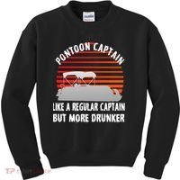 Drunk Pontoon Captain Funny Kids Sweatshirt thumb 0