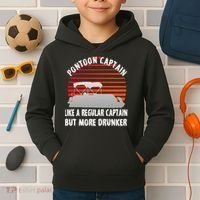Drunk Pontoon Captain Funny Kids Hoodie thumb 2