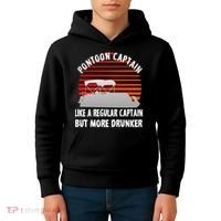 Drunk Pontoon Captain Funny Kids Hoodie thumb 4