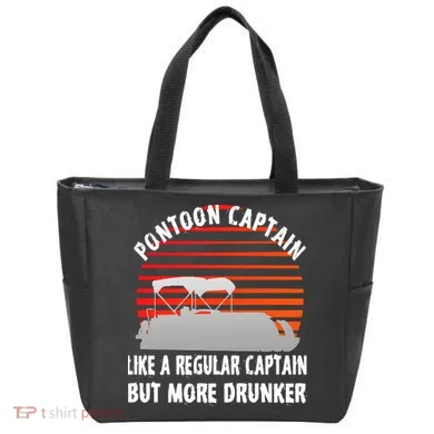 Drunk Pontoon Captain Funny Tote Bag