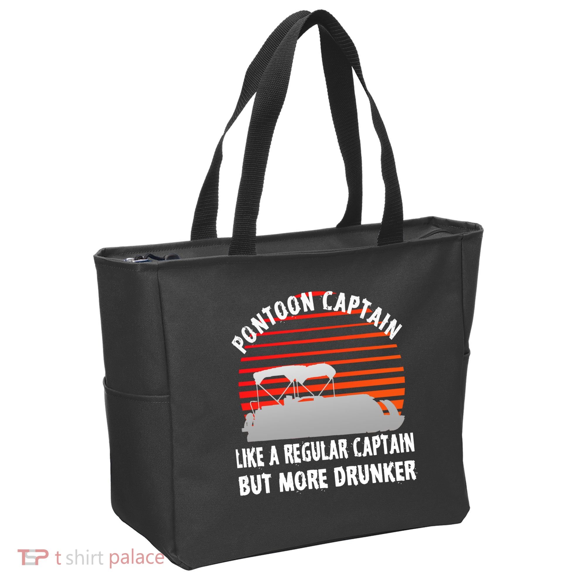 Drunk Pontoon Captain Funny Tote Bag