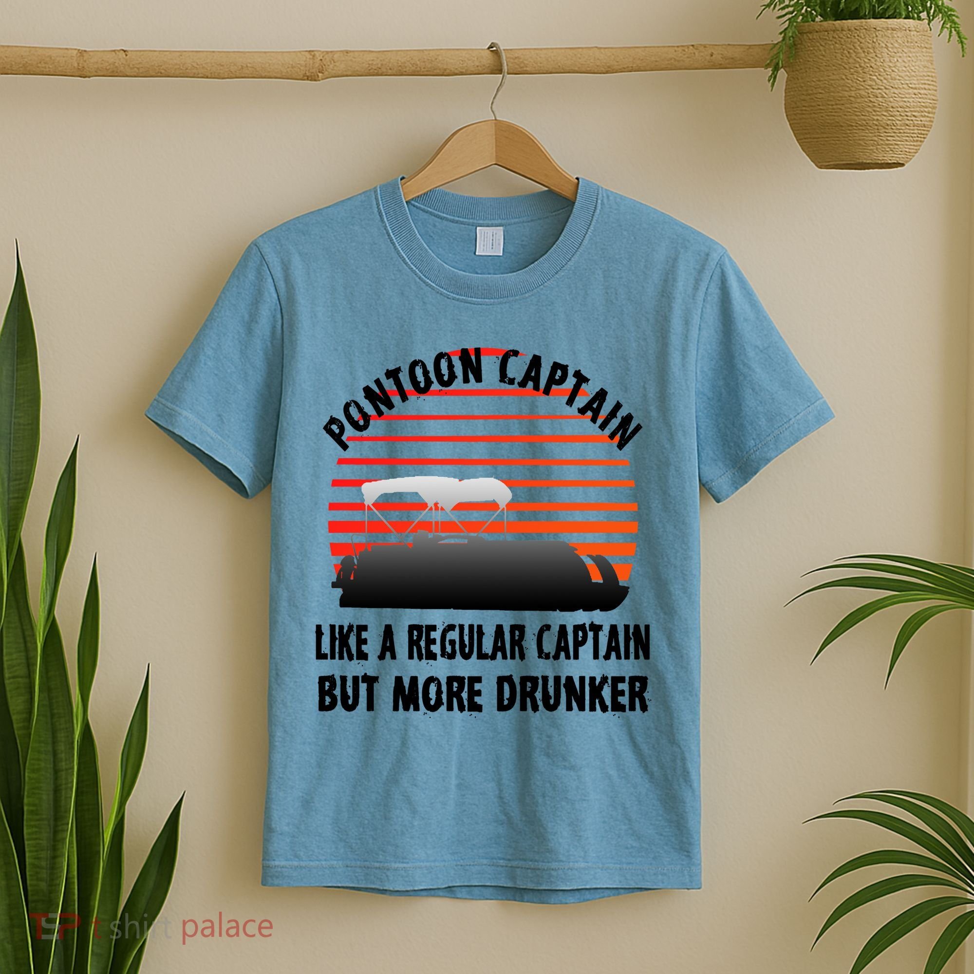 Drunk Pontoon Captain Funny T-Shirt