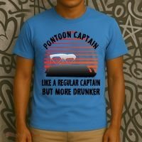 Drunk Pontoon Captain Funny T-Shirt thumb 3