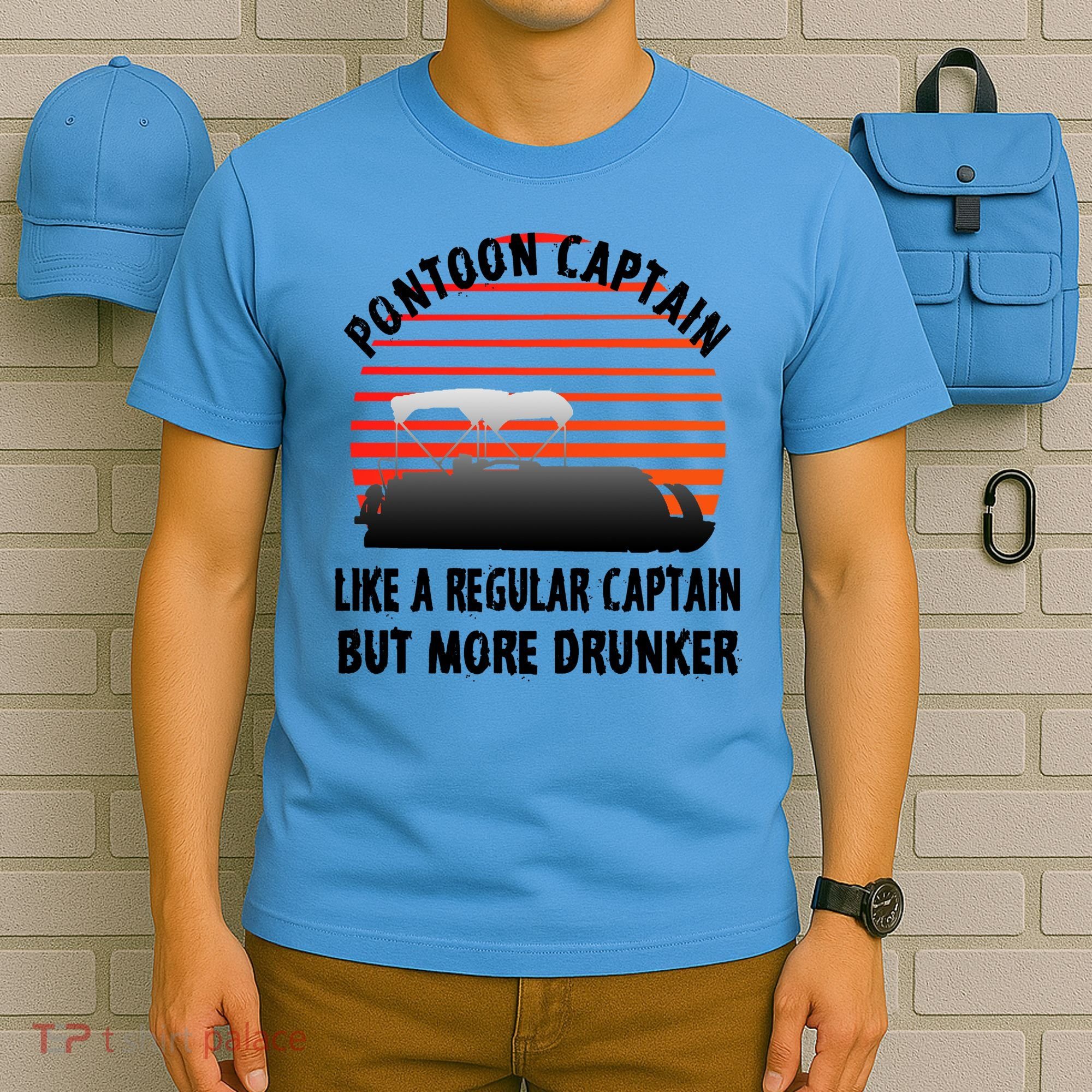 Drunk Pontoon Captain Funny T-Shirt
