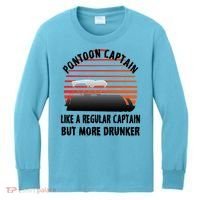 Drunk Pontoon Captain Funny Kids Long Sleeve Shirt thumb 0