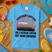 Drunk Pontoon Captain Funny Kids T-Shirt thumb 3