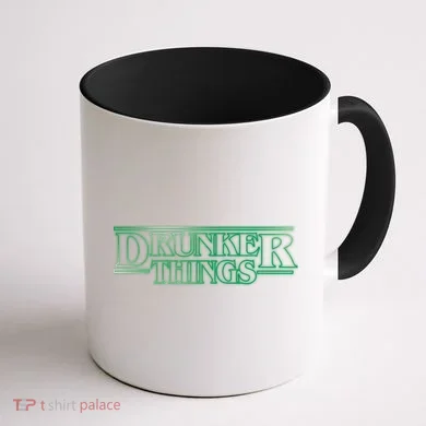 Drunker Things Coffee Mug back