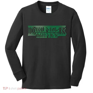 Drunker Things Kids Long Sleeve Shirt