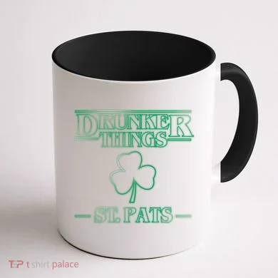 Drunker Things St. Patrick's Day Coffee Mug back