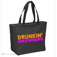 Drunkin Grownups Funny Drinking Tote Bag thumb 2