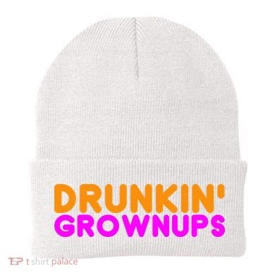 Drunkin Grownups Funny Drinking Beanie