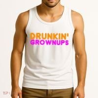 Drunkin Grownups Funny Drinking Tank Top thumb 3